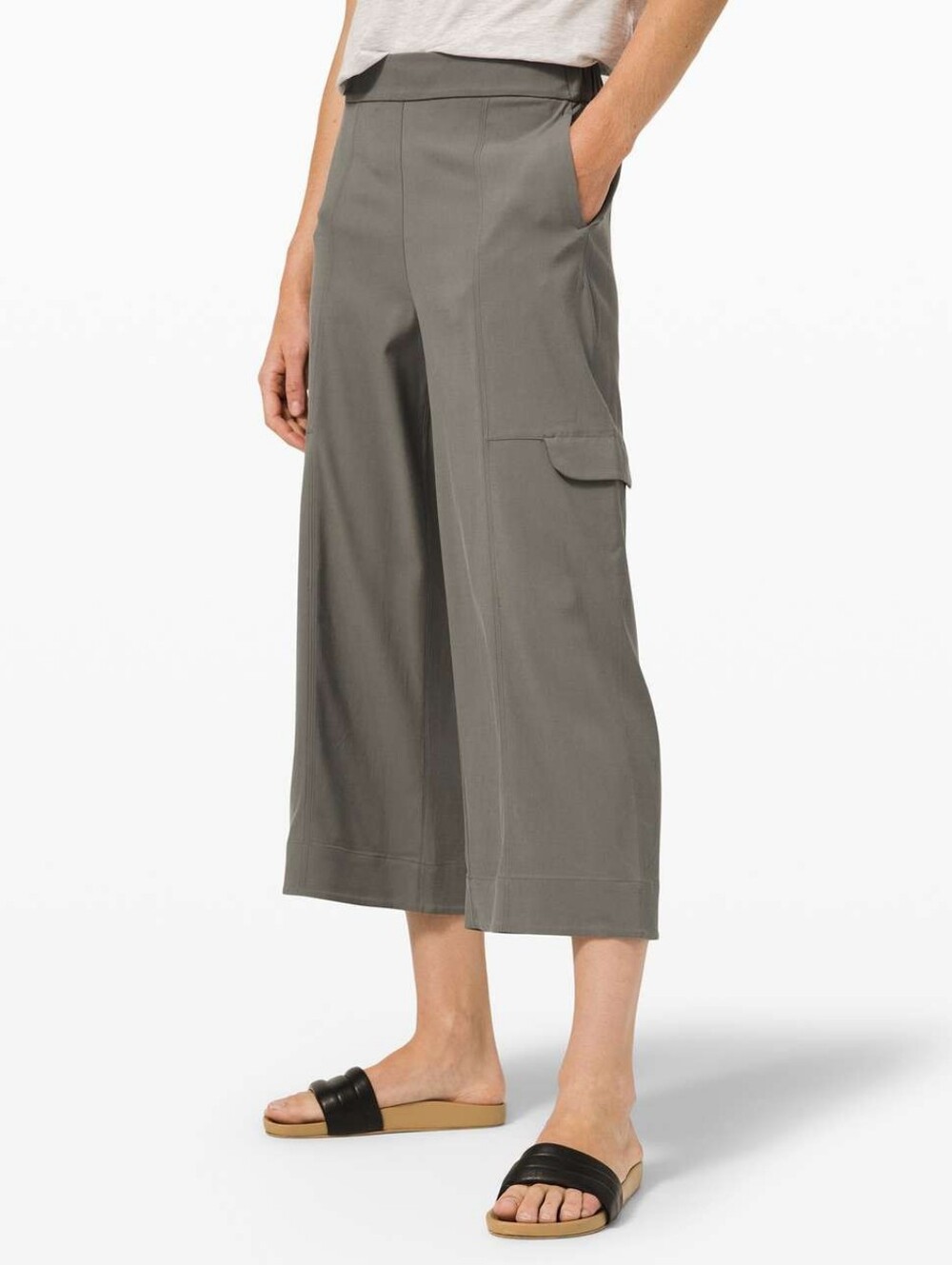 Lululemon Metropolis Maven High Rise Crop Grey Sage Size 4